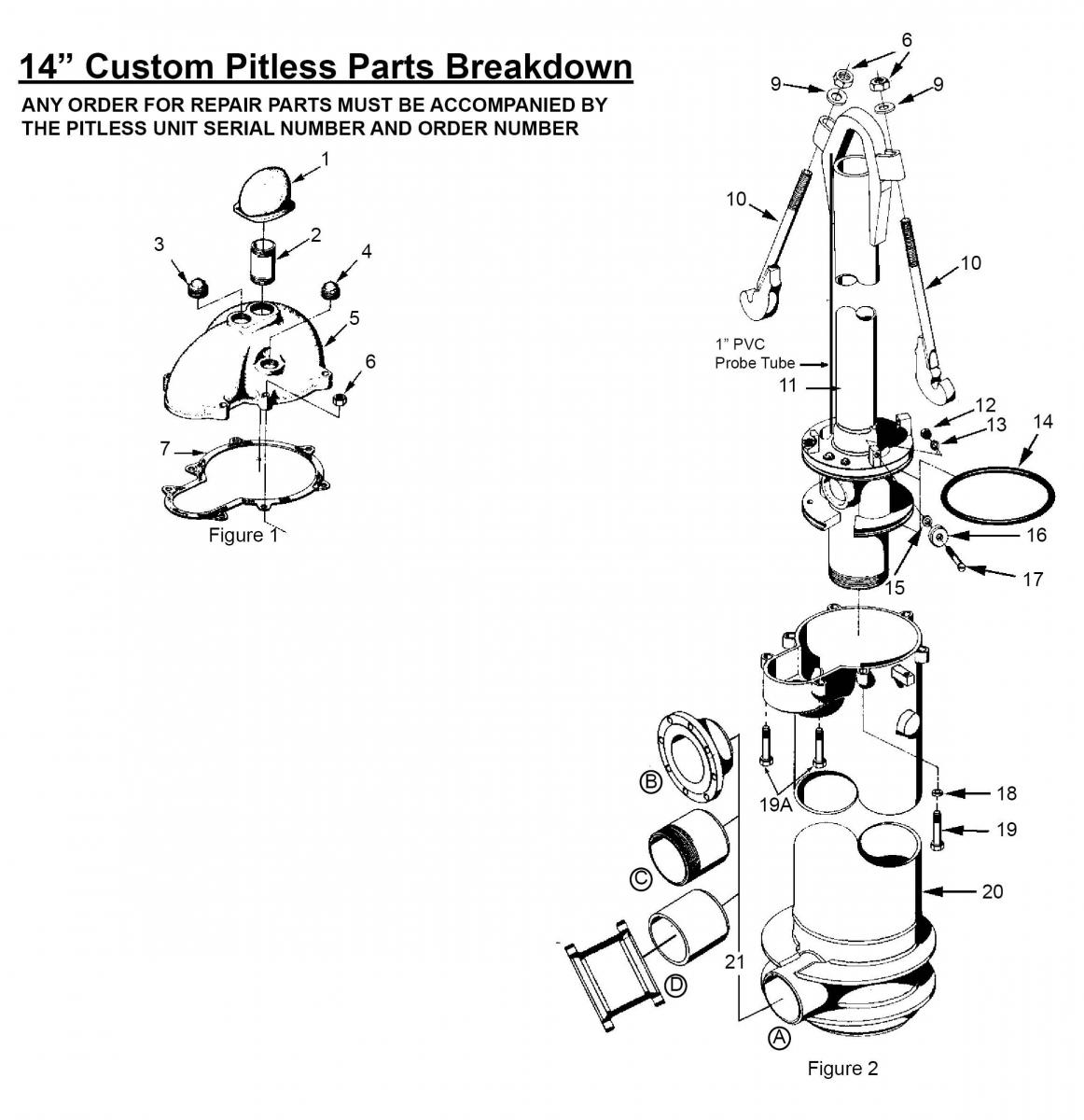 14" custom Pitless Parts Breakdown
